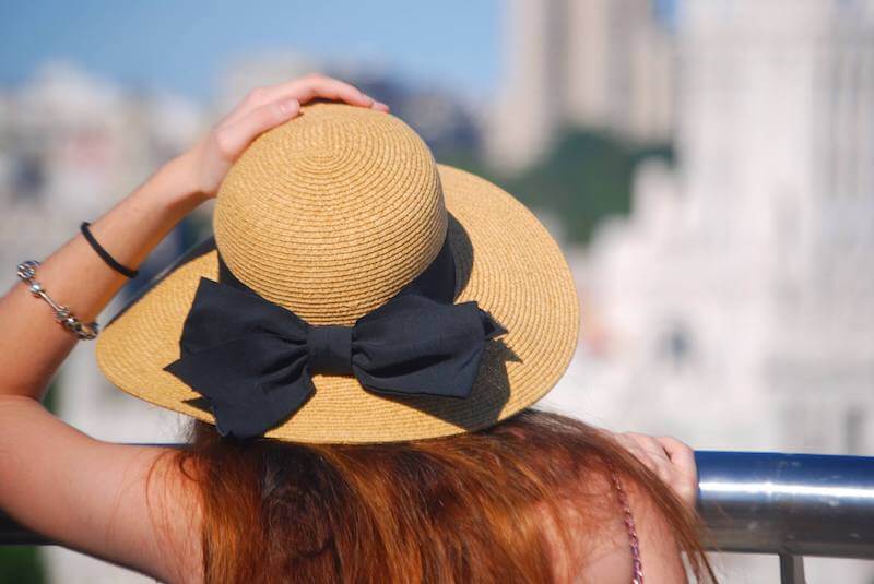 Woman sightseeing Madrid